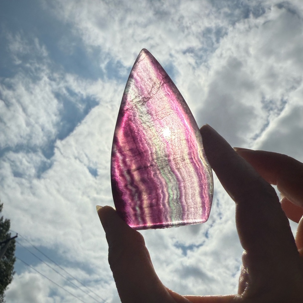 Beautiful Rainbow Fluorite Free Form/Teardrop